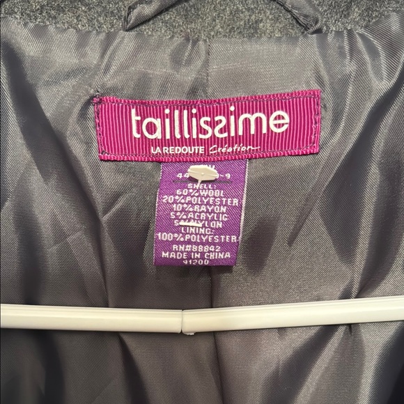 Tallissime Charcoal Military Inspired Wool Coat Size 18W - Picture 3 of 12